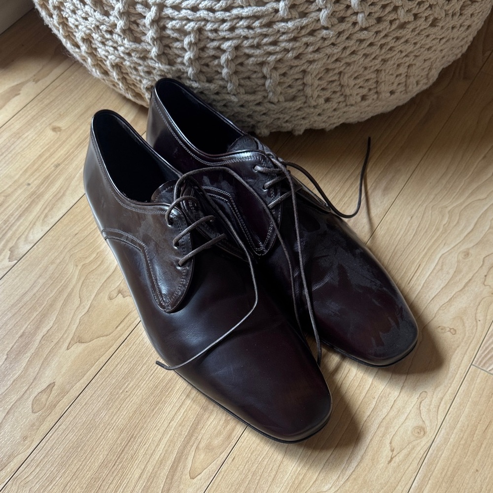 Burberry Dark Brown Leather Oxfords